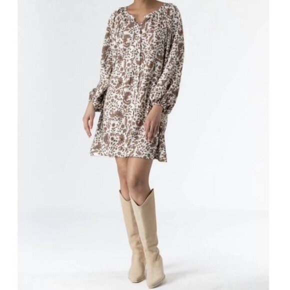 Smith & Quinn | Honey Dress in Dirty Dancing Button Front Balloon Sleeve Size M - Picture 2 of 10